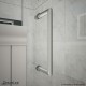 Unidoor 53 - 61 Hinged Shower Door with Glass Shelves