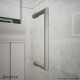 Unidoor 53 - 61 Hinged Shower Door with Glass Shelves