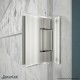 Unidoor 53 - 61 Hinged Shower Door with Glass Shelves